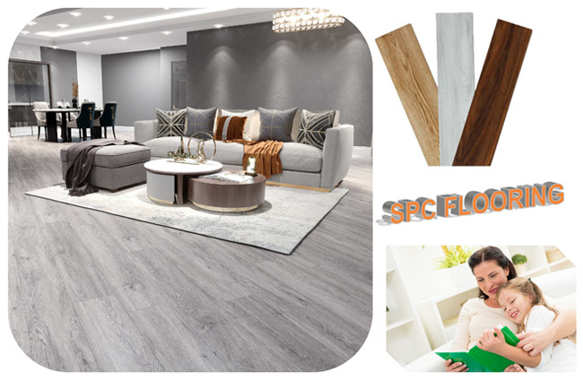 DE RELIEF DANS LE REGISTRE a synchronisé le plancher imperméable antidérapage 0 de la clic-serrure qui respecte l'environnement 5.5mm EIR SPC de plancher de SPC