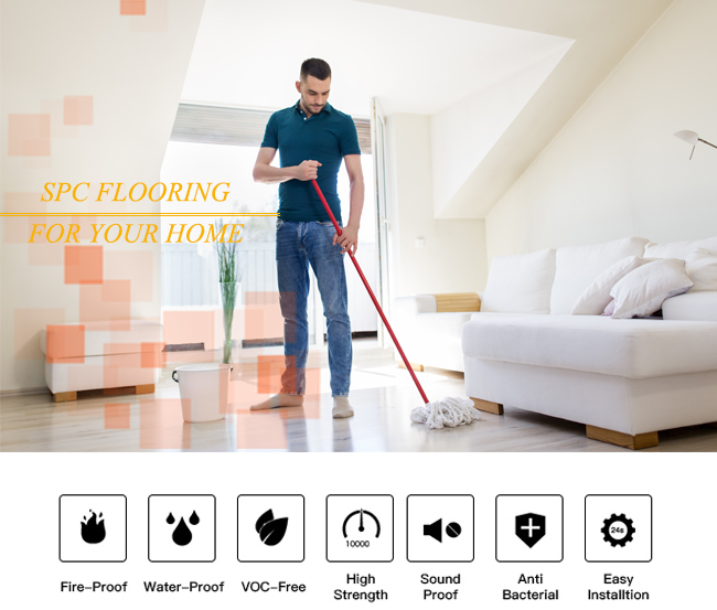 Plancher en arête de poisson de verrouillage 0 de plancher d'intérieur de SPC de prix de plancher du vinyle JH-1124